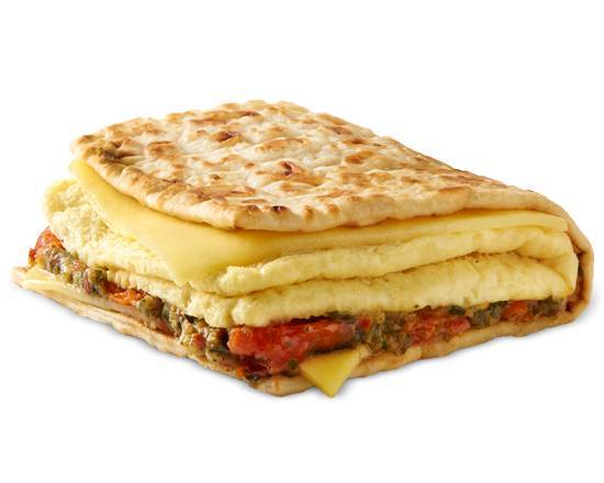 JUST Egg, Roasted Tomato and Pesto Flatbread