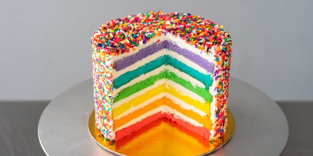6" Rainbow Cake