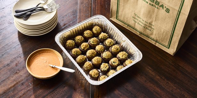 Four-Cheese and Sausage Stuffed Mushrooms
