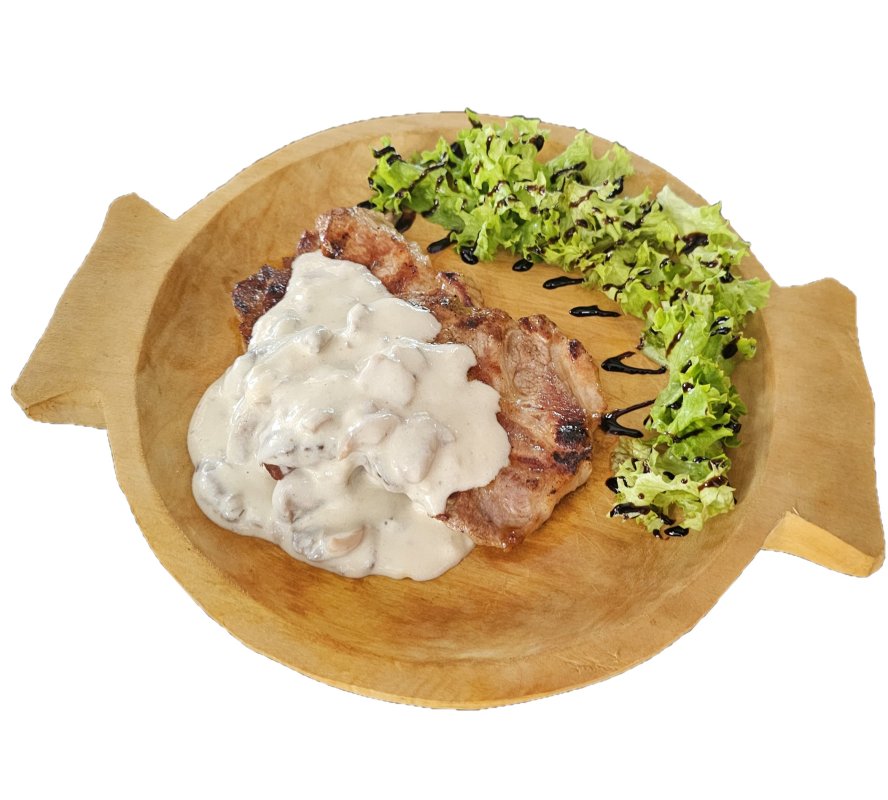 Ceafa de porc cu sos alb 200/50G