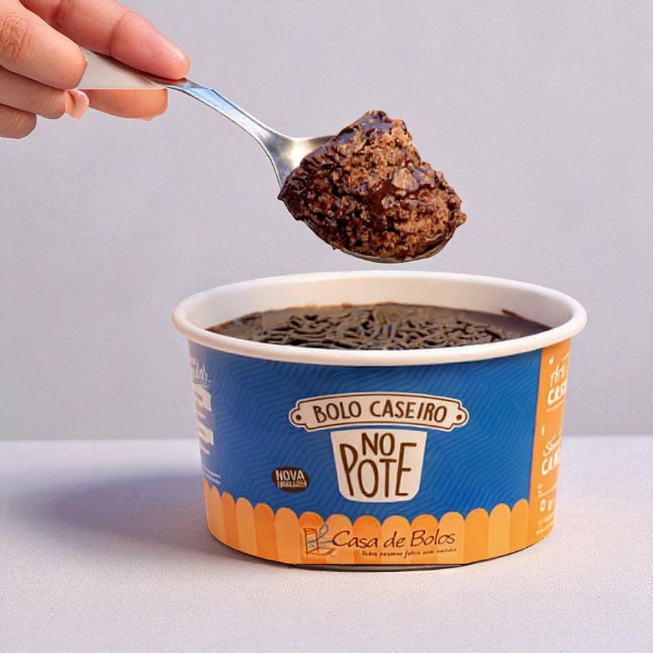 Bolo Caseiro No Pote Brigadeiro