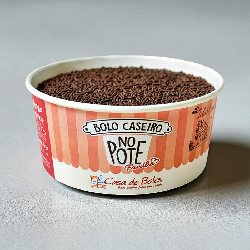 Bolo Caseiro No Pote Família de Brigadeiro