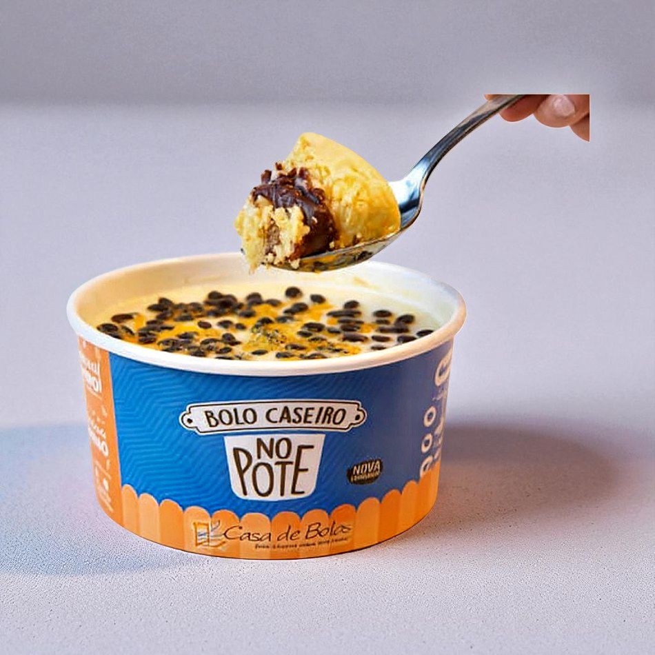 Bolo No Pote Maracujá com Chocolate