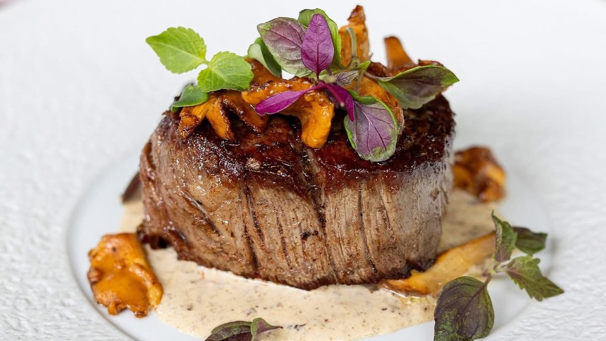 Beef Fillet With Chanterelles, Morels And Baby Basil