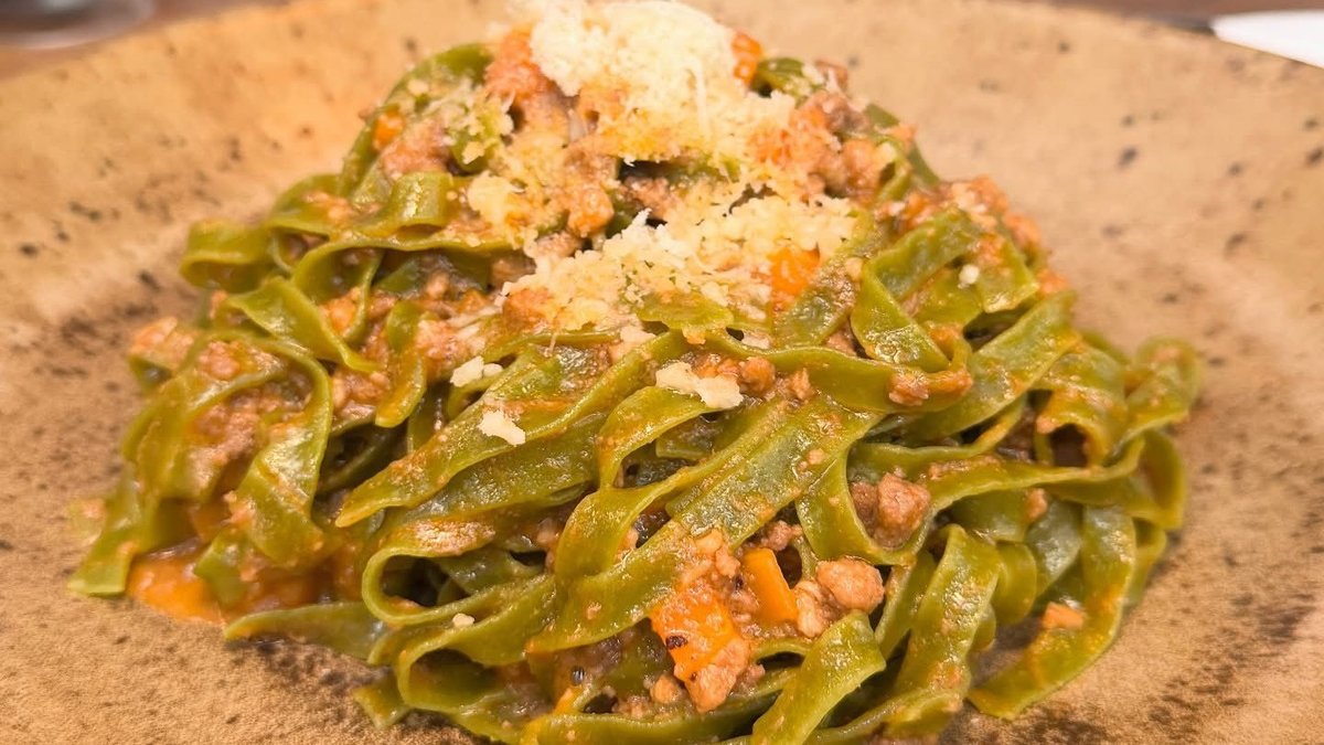 Green Tagliatelle With Veal Ragu