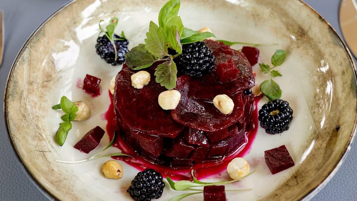 Organic Beetroot Tartare With Blackberry And Hazelnut
