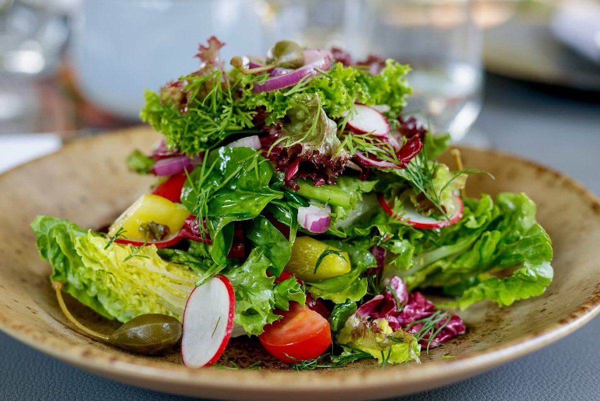 Summer Salad With Cherry Tomatoes, Red Bell Peppers And Capers