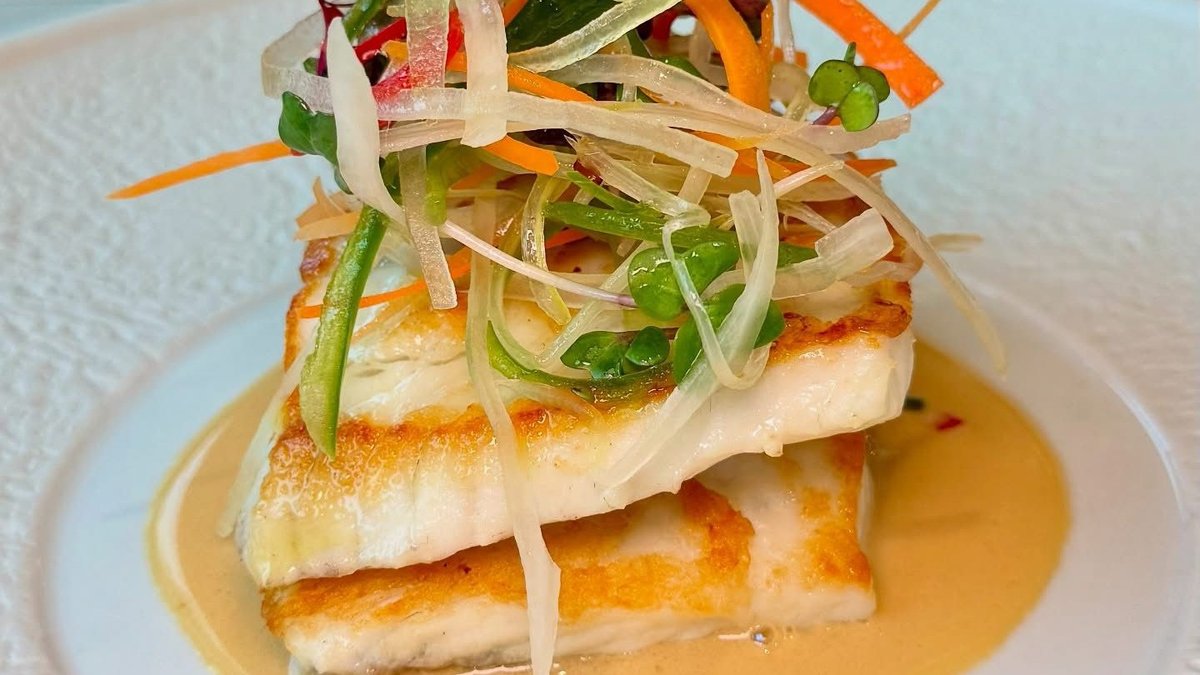 Turbot With Green Chili And Ginger Dressing