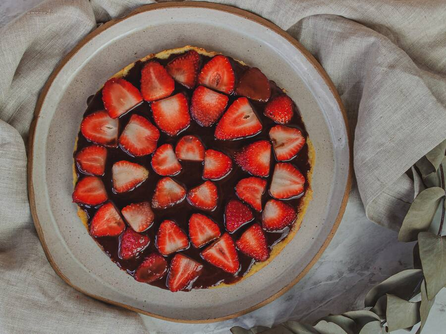 Pizza Brotinho Chocolate com Morango