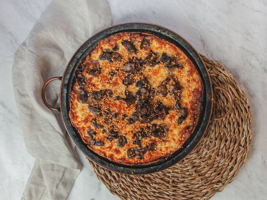 Pizza Cogumelos com Alho