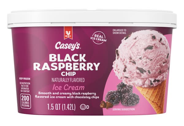 Casey's Black Raspberry Chip Ice Cream 48oz