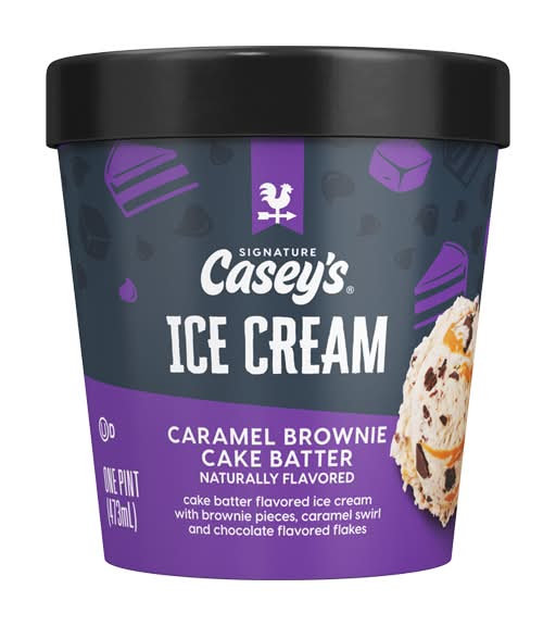 Casey's Caramel Brownie Cake Batter Ice Cream 16oz