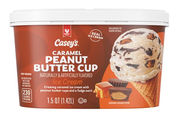 Casey's Caramel Peanut Butter Cup Ice Cream 48oz