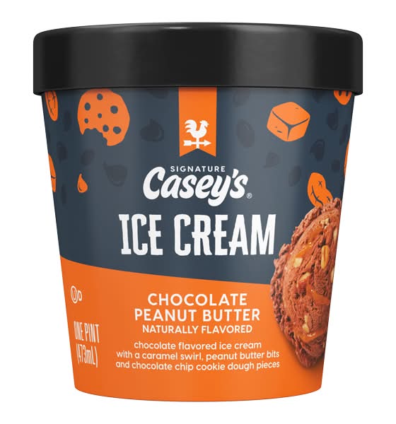 Casey's Chocolate Peanut Butter Ice Cream 16oz