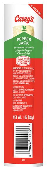 Casey's Pepper Jack Cheese Stick 1oz