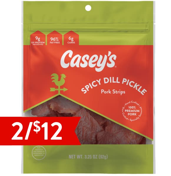 Casey's Spicy Dill Pickle Pork Strips (3.25 oz)