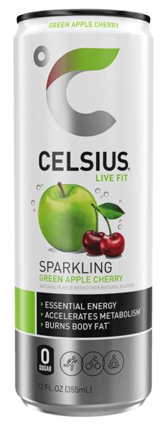 Celsius Sparkling Green Apple Cherry 12oz