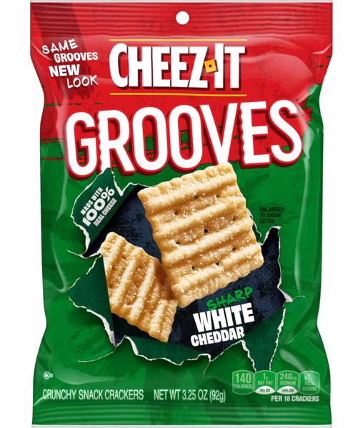 Cheez-It Grooves White Cheddar Crunchy Snack Crackers 3.25oz
