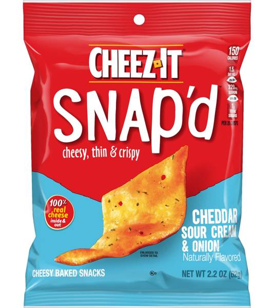 Cheez-It Snap'd Cheddar Sour Cream and Onion 2.2oz