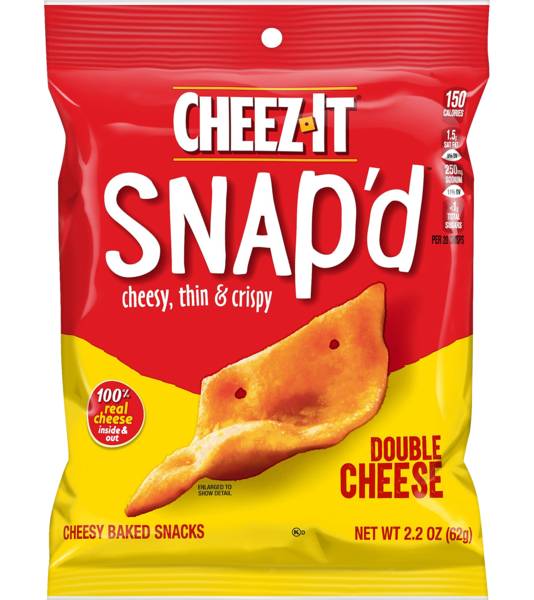 Cheez-It Snap'd Double Cheese Cheesy Baked Snacks 2.2oz