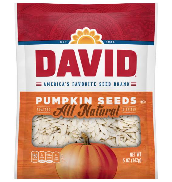 DAVID Roasted and Salted Pumpkin Seeds 5oz