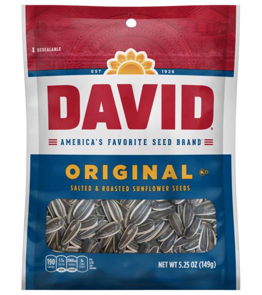 DAVID Salted and Roasted Original Sunflower Seeds 5.25oz