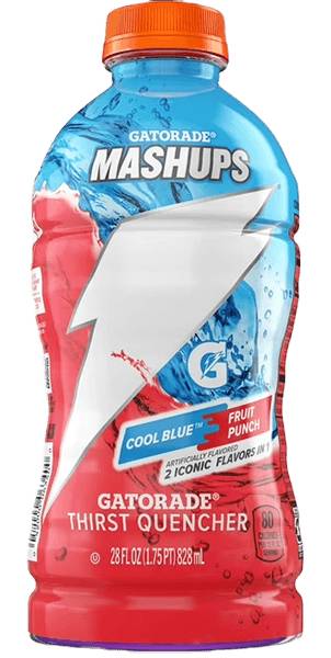 Gatorade Cool Blue and Fruit Punch Mashup 28oz