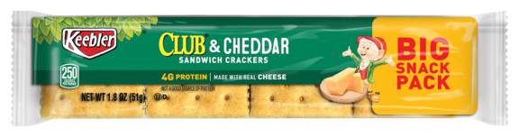 Keebler Big Snack Pack Club and Cheddar Sandwich Crackers 1.8oz