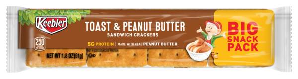 Keebler Big Snack Pack Toast and Peanut Butter Sandwich Crackers 1.8oz