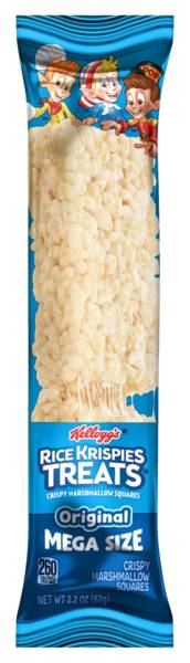 Kellogg's Rice Krispie Treats Crispy Marshmallow Squares Original Mega Size 2.2oz (Treats)
