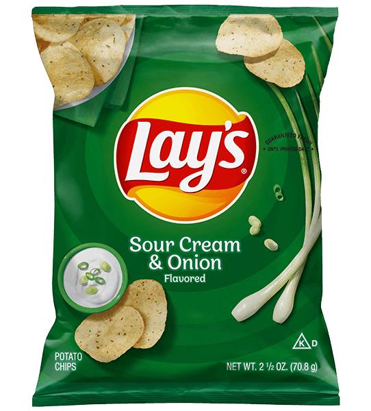Lay's Sour Cream and Onion Flavored Potato Chips 2.5oz