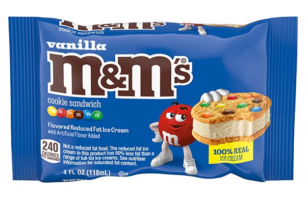MandM's Vanilla Ice Cream Sandwich 4oz