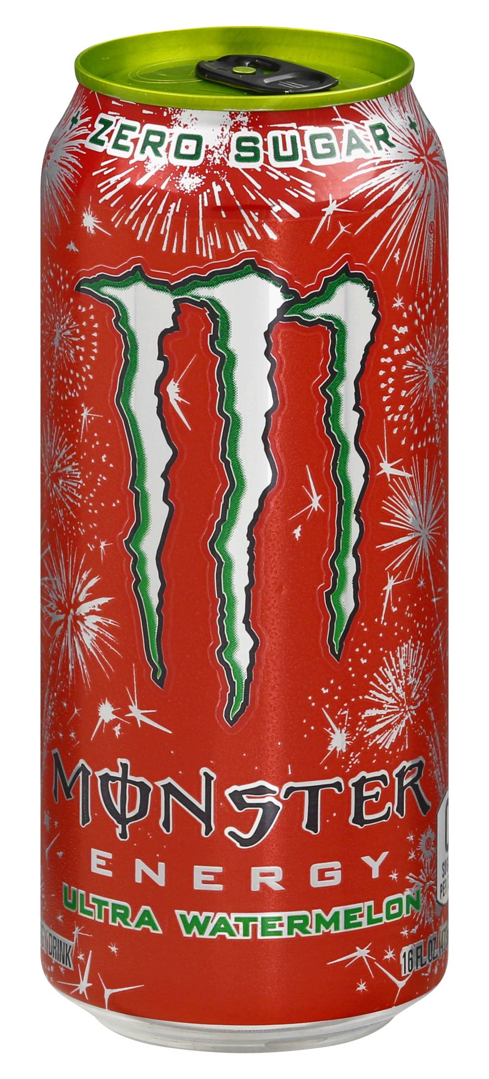 Monster Energy Zero Sugar Energy Drink, Ultra Watermelon (16 fl oz)