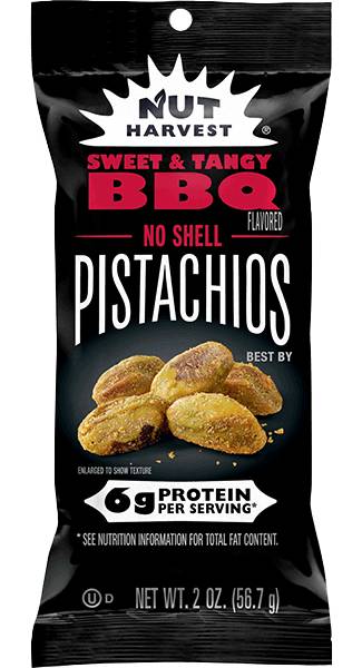 Nut Harvest Sweet and Tangy BBQ No-Shell Pistachios 2oz