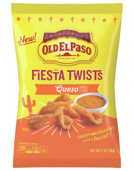Old El Paso Fiesta Twists Queso Cheese 2oz