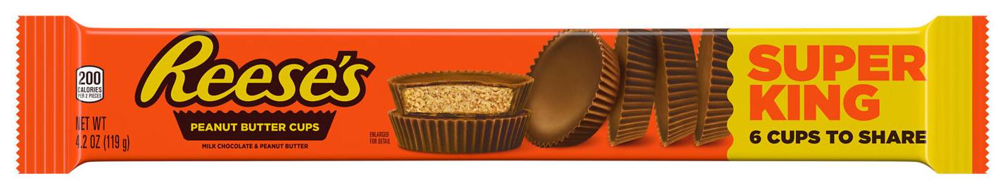Reese's Milk Chocolate Super King Peanut Butter Cups (6 x 0.7 oz)