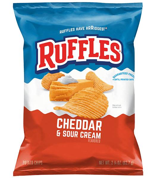 Ruffles Cheddar and Sour Cream Flavored Potato Chips 2.25oz