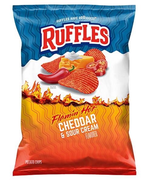 Ruffles Flamin Hot Cheddar Sour Cream 8oz