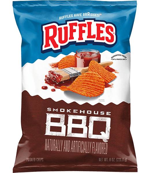 Ruffles Smokehouse BBQ Flavored Potato Chips 8oz
