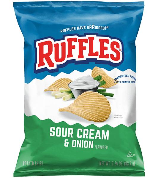 Ruffles Sour Cream and Onion Flavored Potato Chips 2.25oz