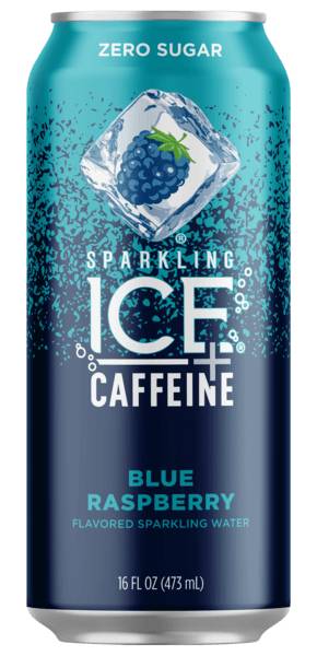 Sparkling Ice Spiked Caffeine Blue Raspberry Sparkling Water 16oz