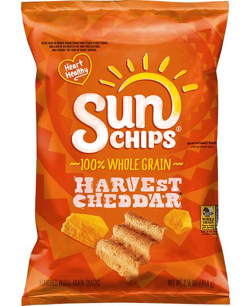 Sun Chips Harvest Cheddar Flavored Whole Grain Snacks 2.5oz