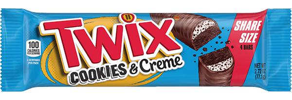Twix Cookies and Creme Chocolate Share Size 2.87oz