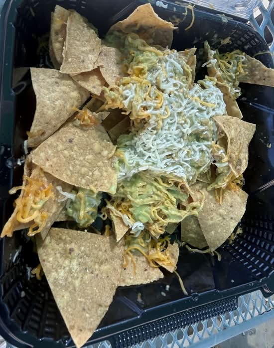 Chips with Cheese and Guacamole