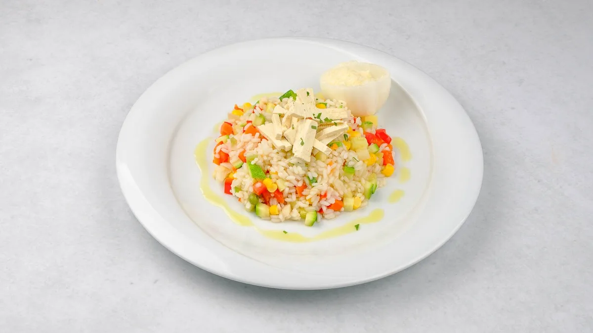 Rižoto s povrćem i svježim tofu sirom