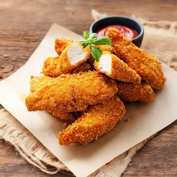 Fajitas de Pollo Empanizadas