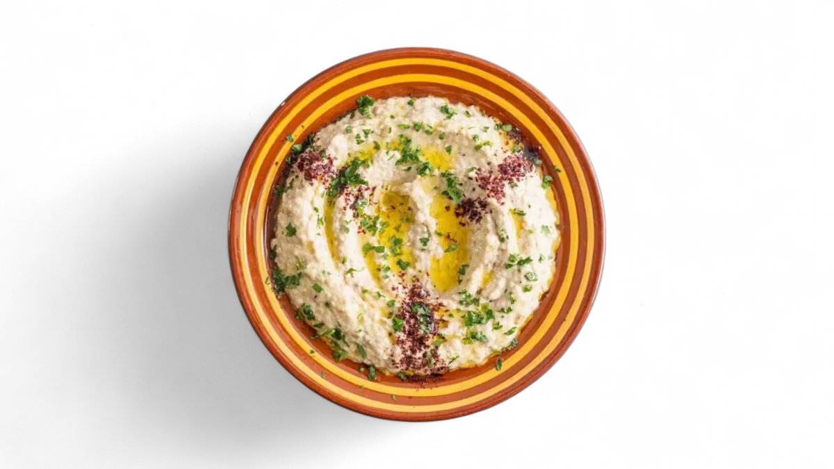Mutabal and Arabic Bread