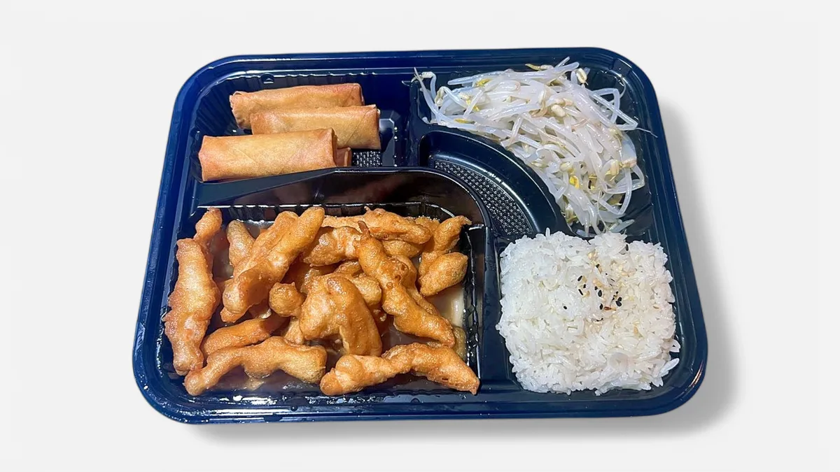 Piščanec v sladko kisli omaki-Bento