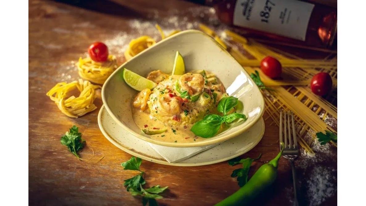 Creveți sălbatici cu orez și curry