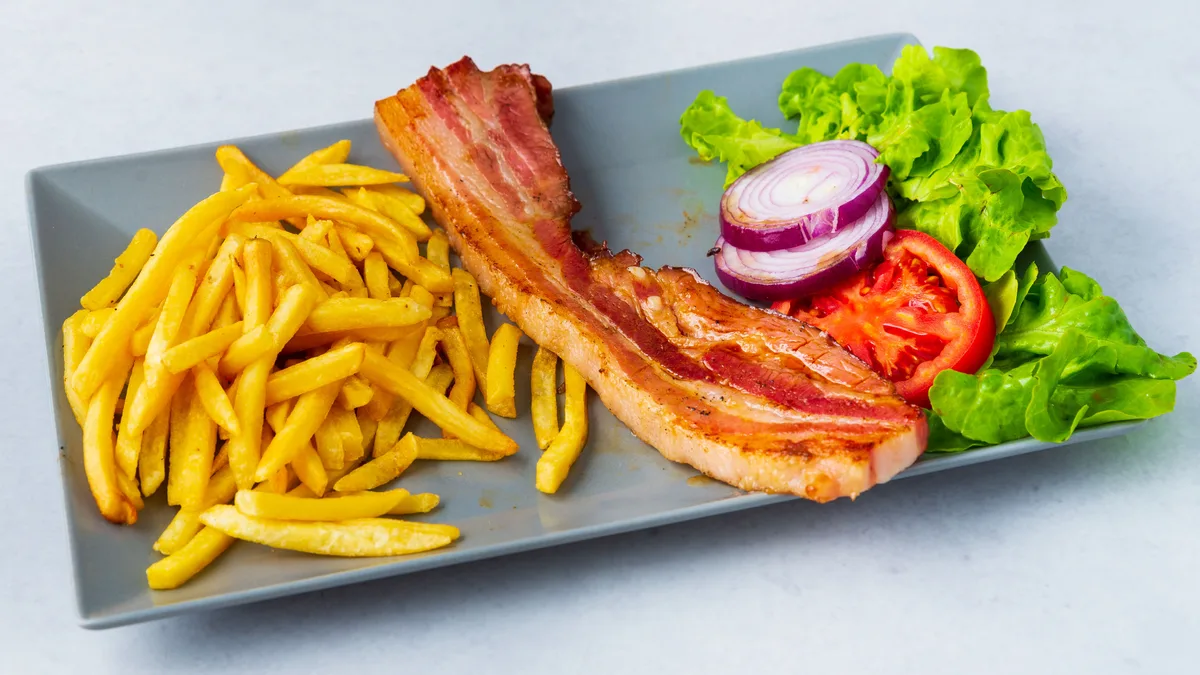 Slanina + pomfrit